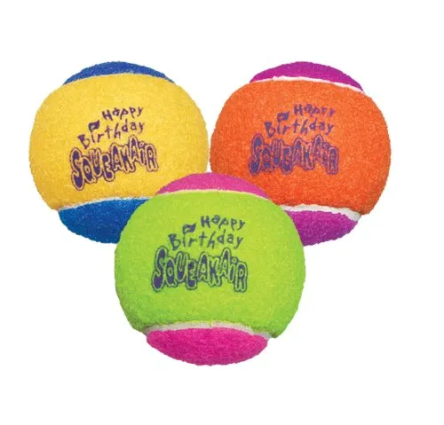 Kong Air Dog Squeaker Birthday Ball 3 Balls Medium