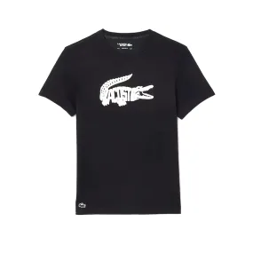 Lacoste Sport Ultra-Dry Croc Print T-Shirt (Men's) - Black/White