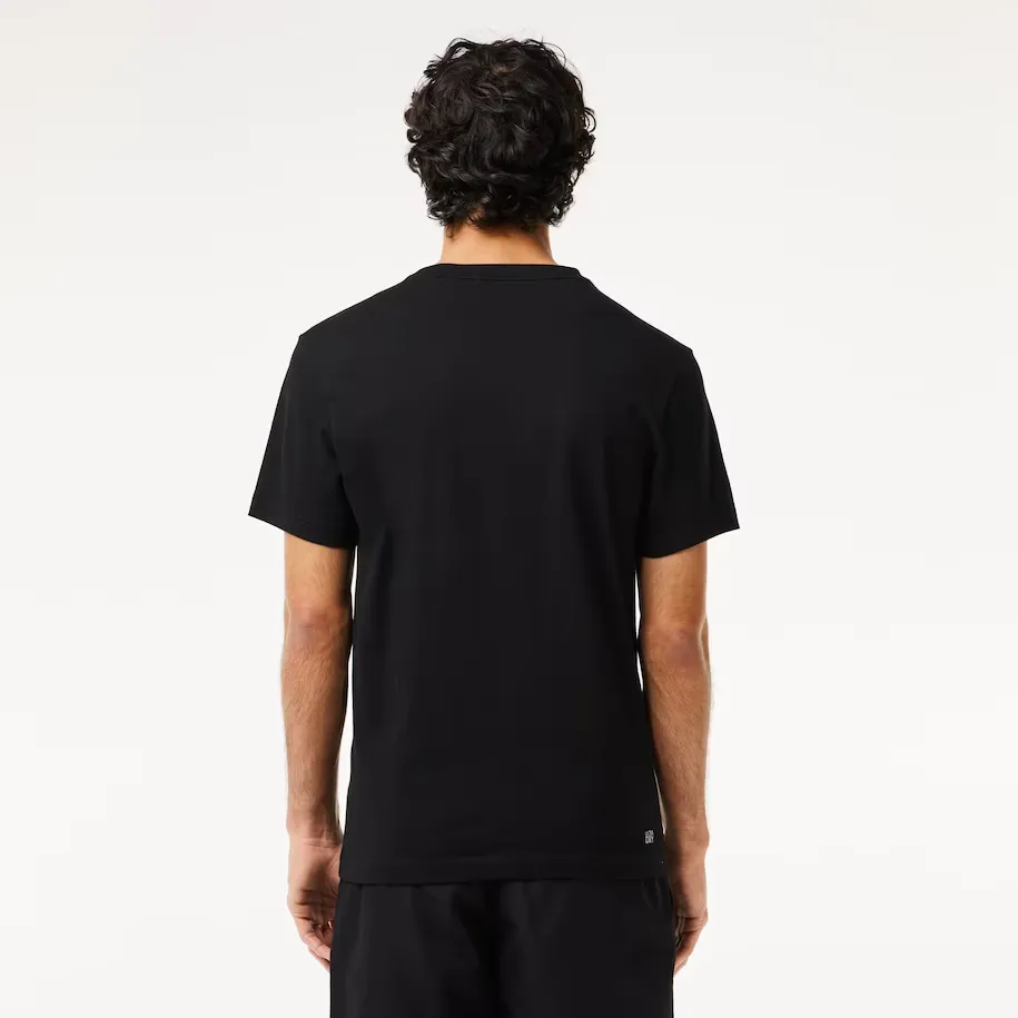 Lacoste Sport Ultra-Dry Croc Print T-Shirt (Men's) - Black/White