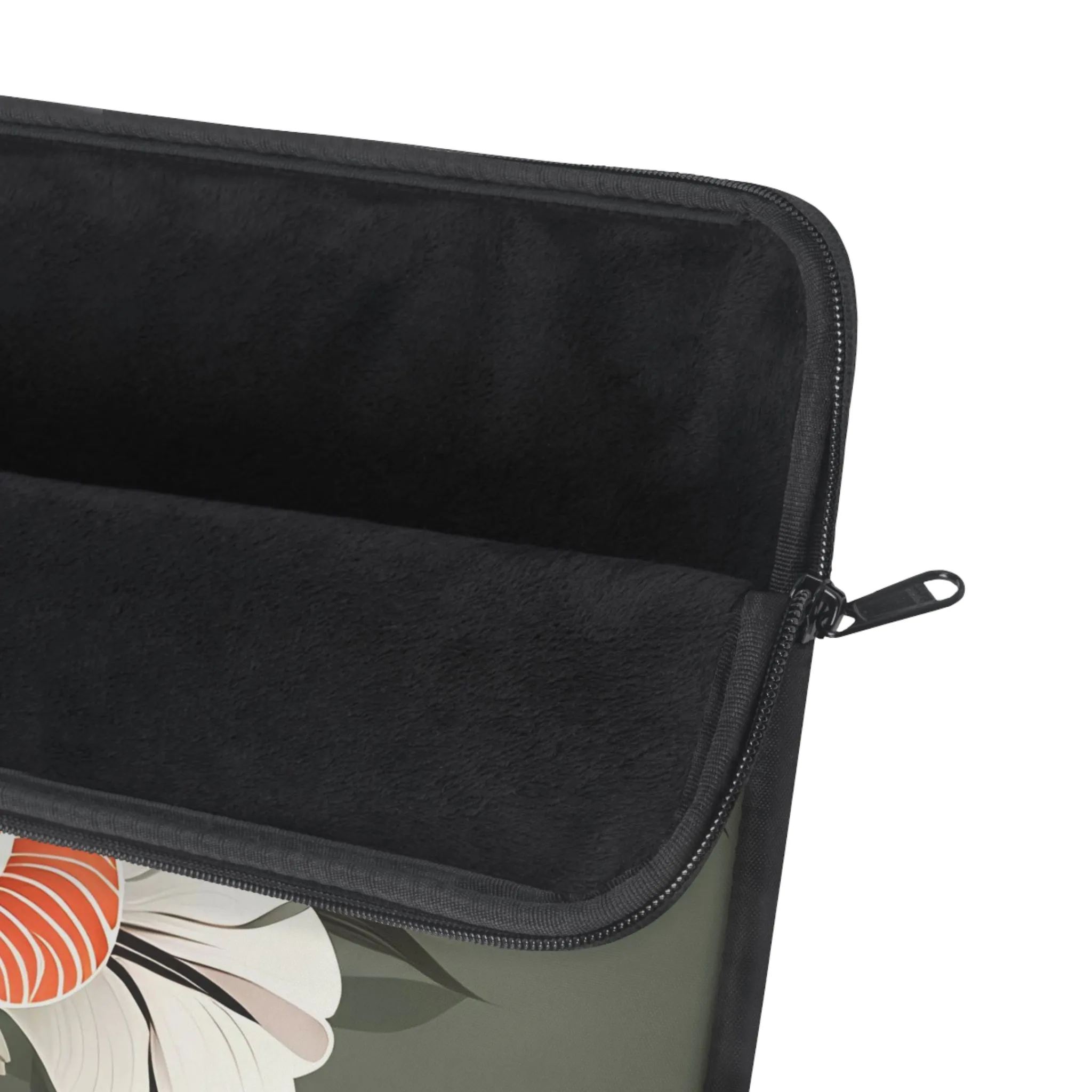 Laptop Carrying Case, Top Loading Sleeve for School or Work - White and Peach Flower