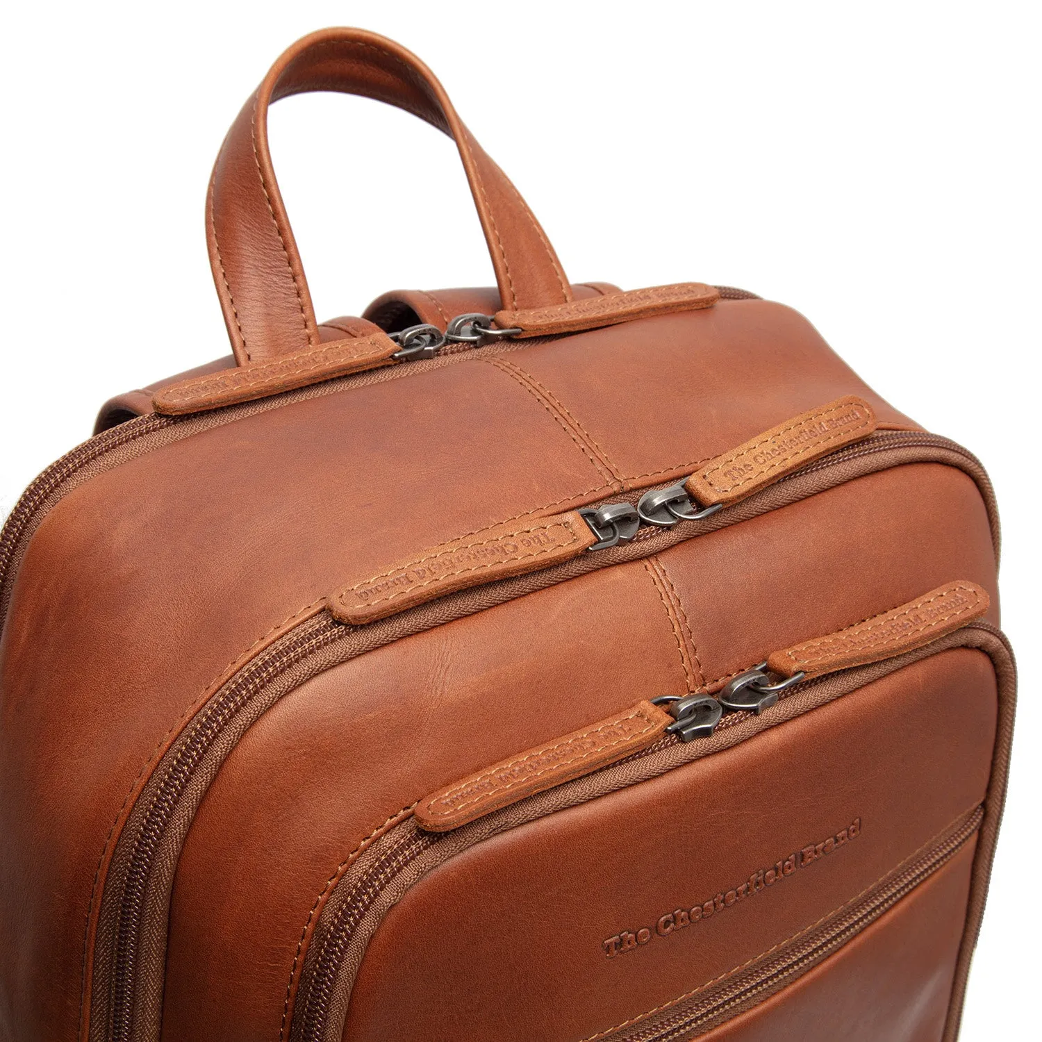 Leather Backpack Cognac Detroit