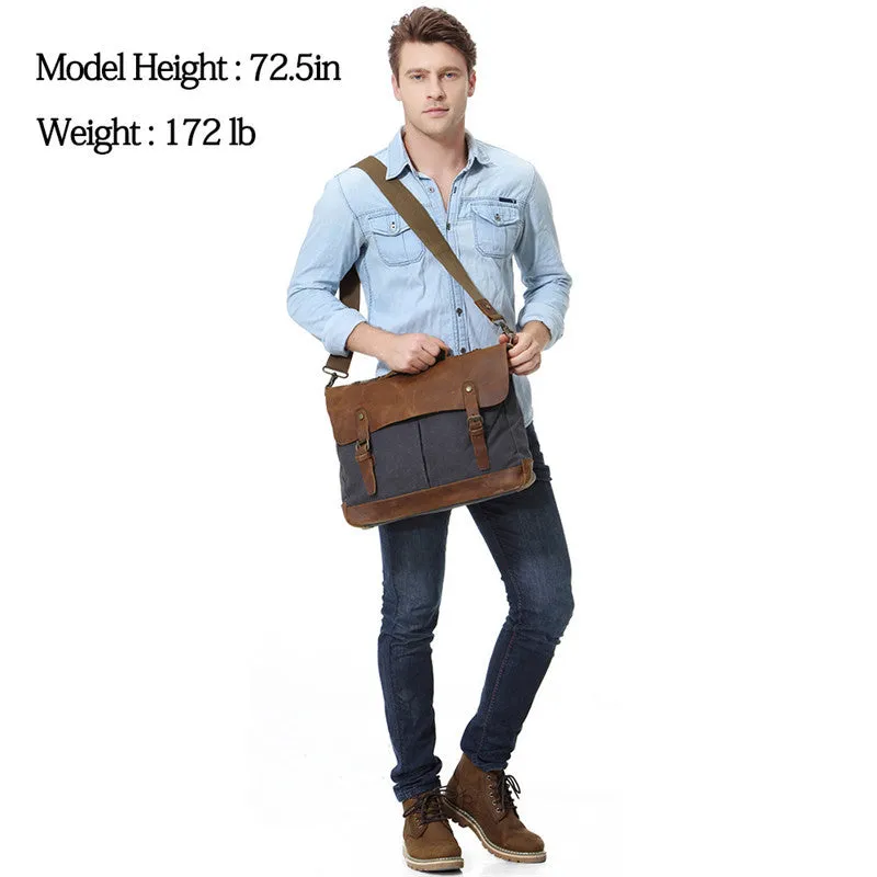 Leather Canvas Messenger