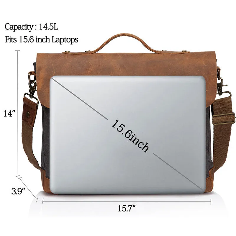 Leather Canvas Messenger