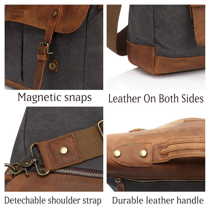 Leather Canvas Messenger