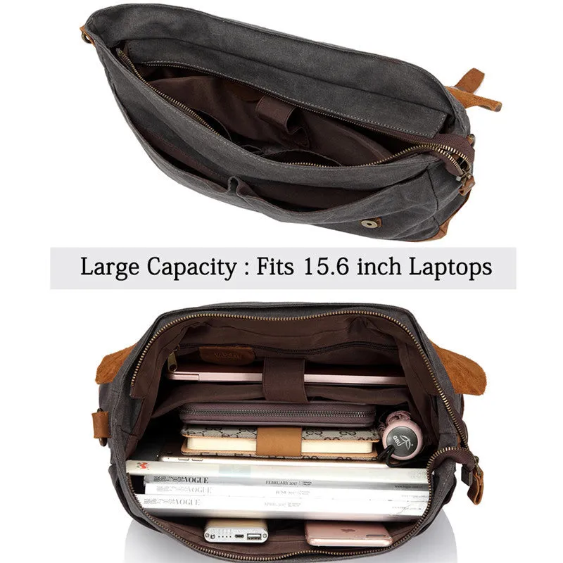 Leather Canvas Messenger