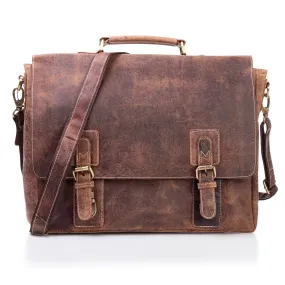 Leather Messenger Bag - Bronx