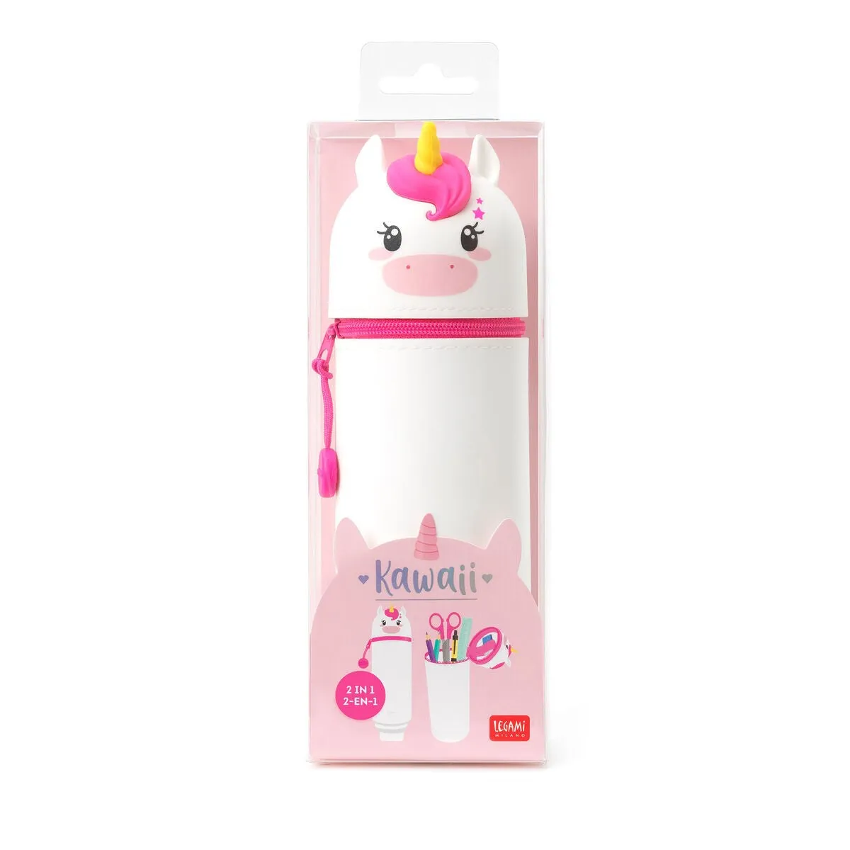 Legami: Kawaii 2 in 1 Soft Silicone Pencil Case Unicorn