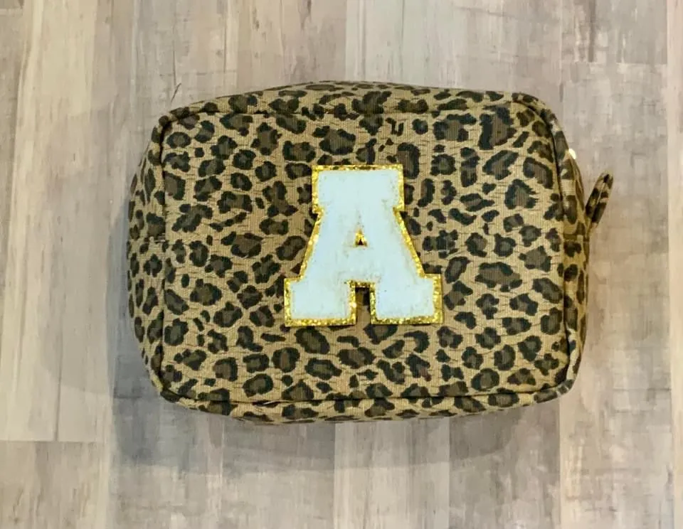 Leopard Accessory/ Cosmetic Bag (Blank)