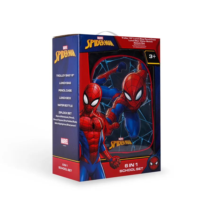 Marvel Spiderman Web Sling Time 6In1 Box Set 16"