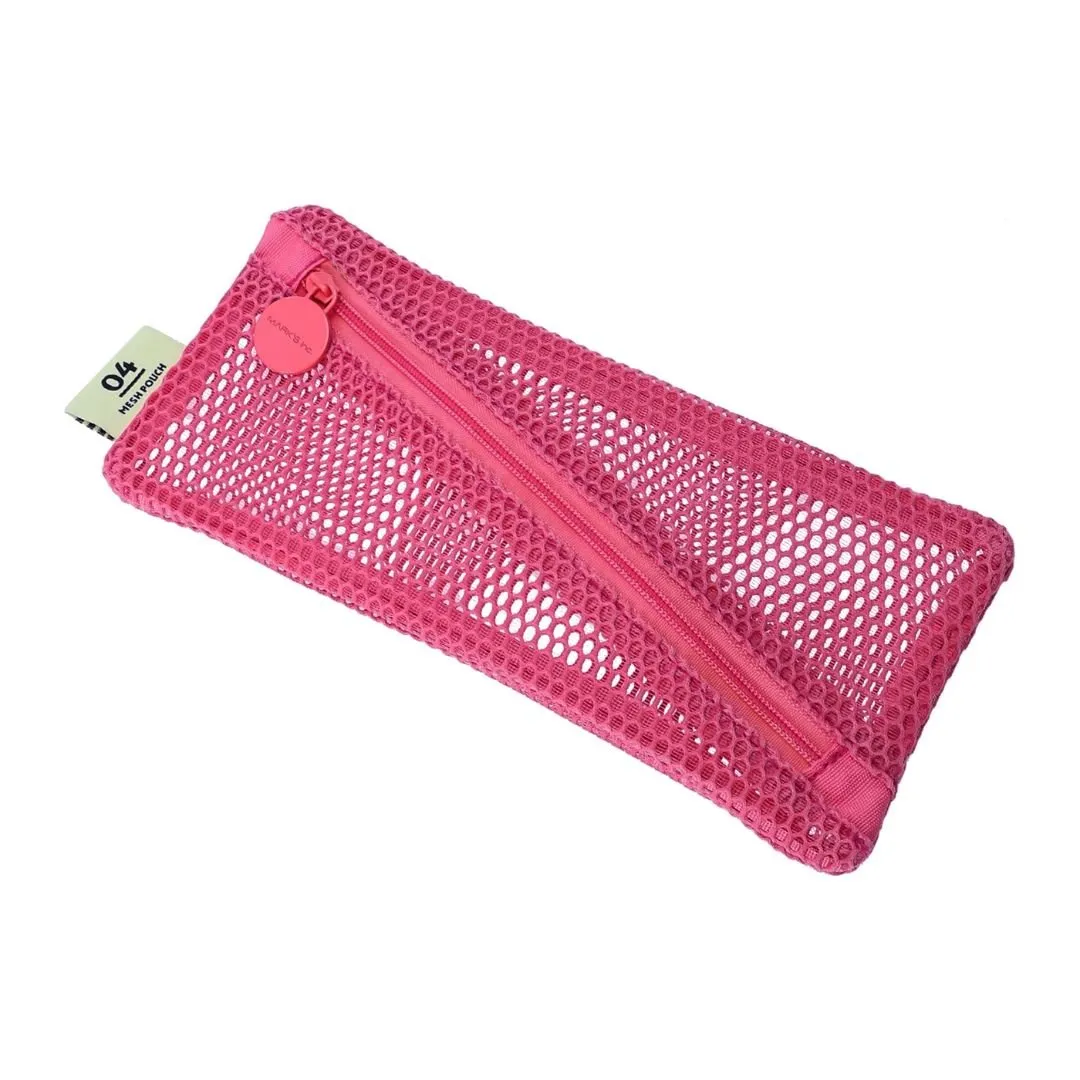 Mesh Pencil Case Pink