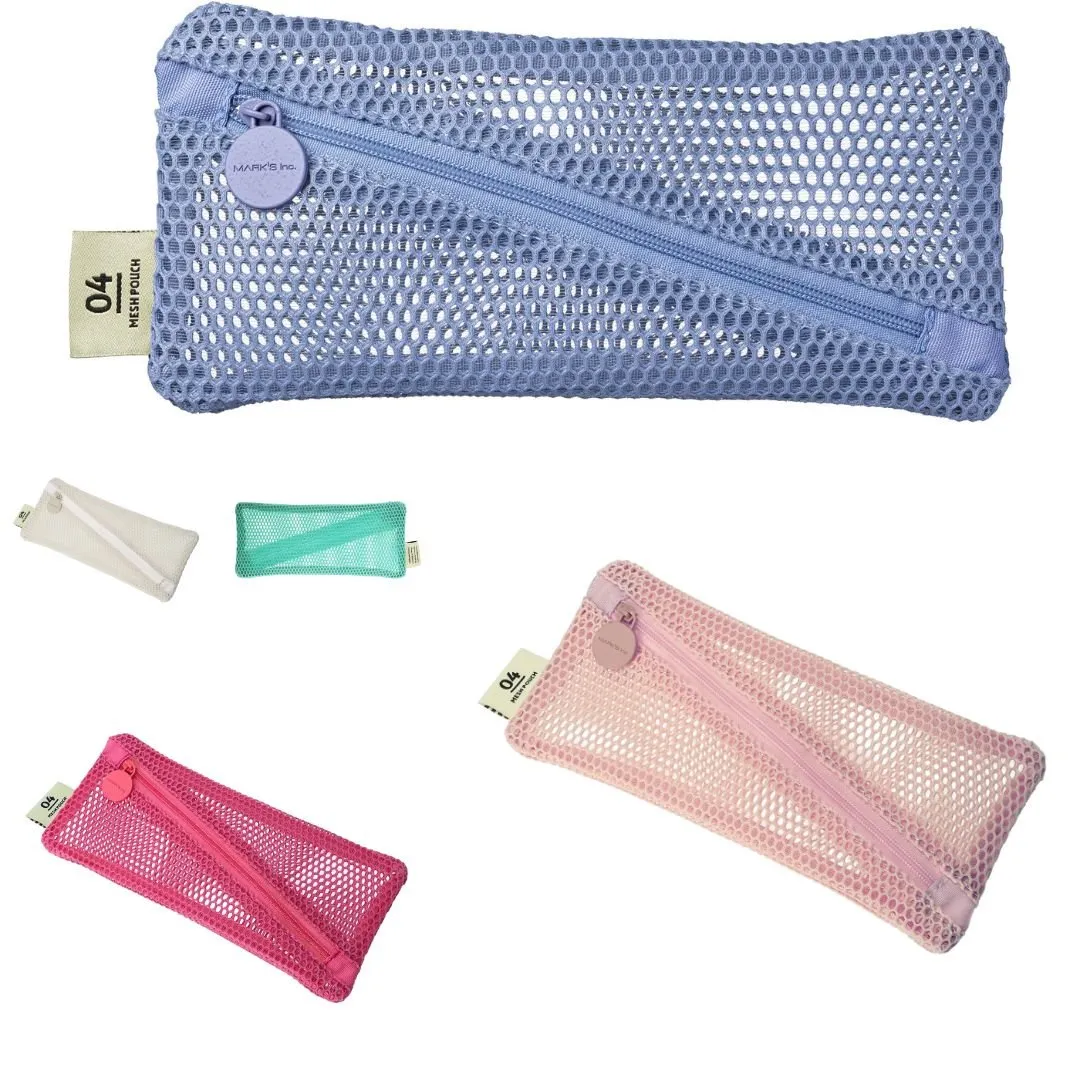 Mesh Pencil Case Pink