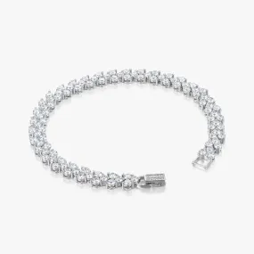 Moissanite S925 Round Cut Heart Bracelet