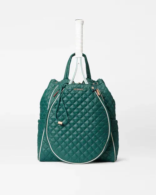 MZ Wallace - Doubles Tennis Convertible Backpack (Emerald)