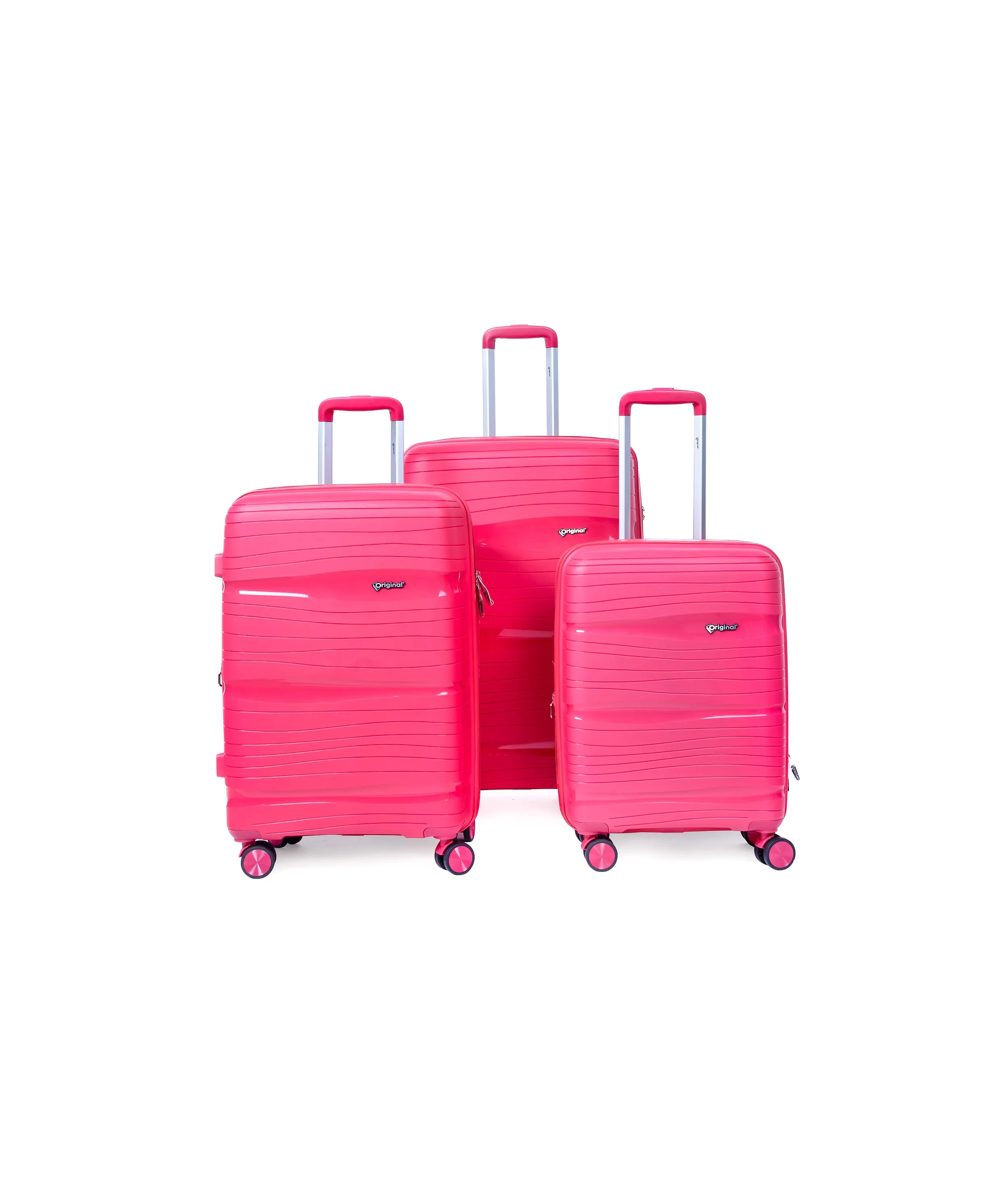 Original®-Mambo Trolley Bag Double Zipper 3pc Luggage Set 20"/24"/28"