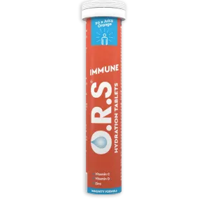 O.R.S Hydration Tablets Immune Juicy Orange Pack of 20