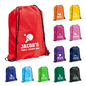 Personalised Unique Sport Drawstring Bag