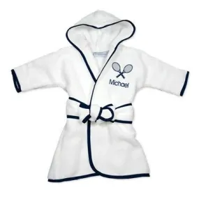 Personalized Basic Infant Robe with Tennis Rackets