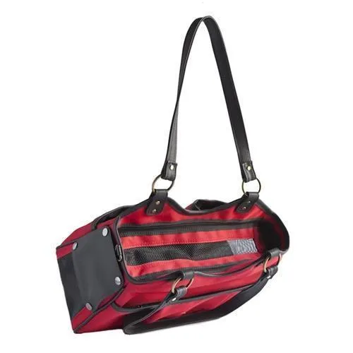 Petote Metro Dog Carrier Red And Black