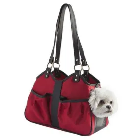 Petote Metro Dog Carrier Red And Black