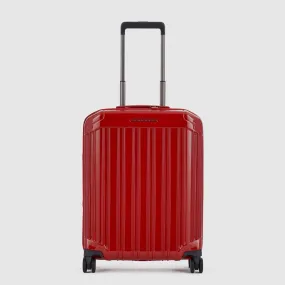 Piquadro Pq-Light 55Cm Ultra Slim Hardcase 4 Double Wheel Cabin Trolley Red - Bv4425Pql/R