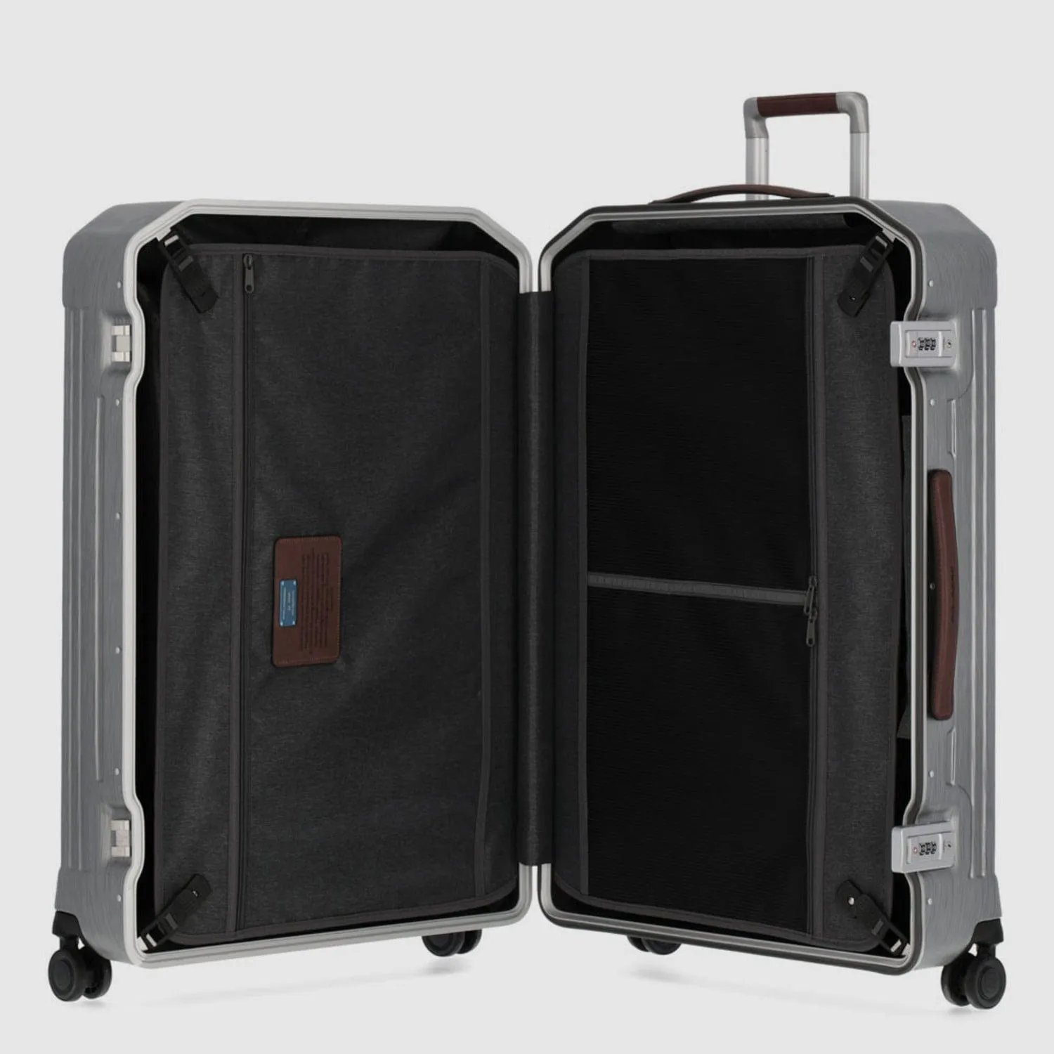 Piquadro Pqlm-Frame 75Cm Hardcase Large Check-In Luggage Trolley Black / Light Brown - Bv4428Pqlm/Ncu