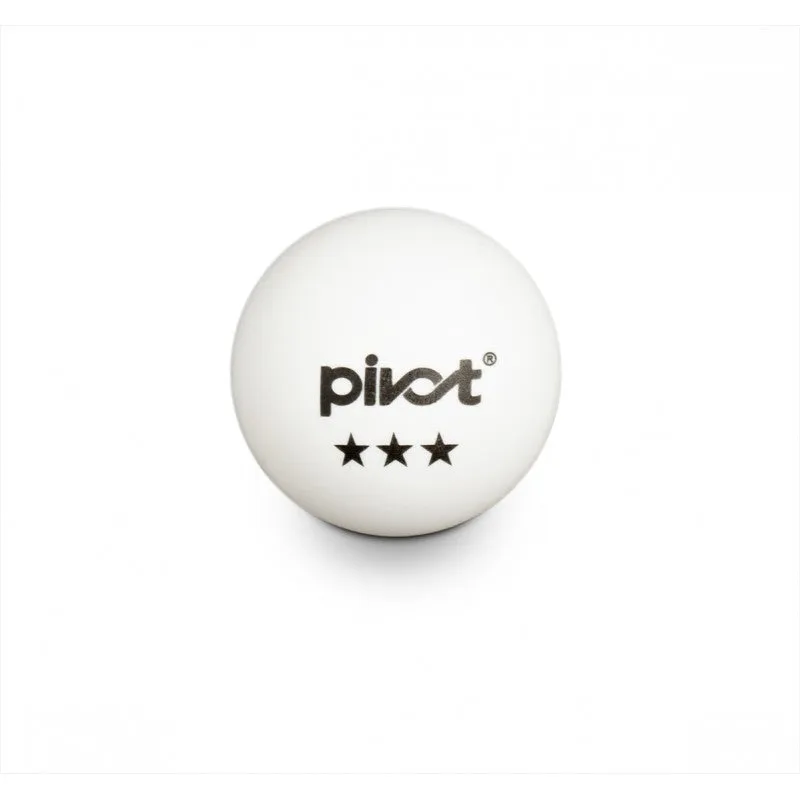 PIVOT Table Tennis balls 3 STAR 6 PACK BALLS - WHITE