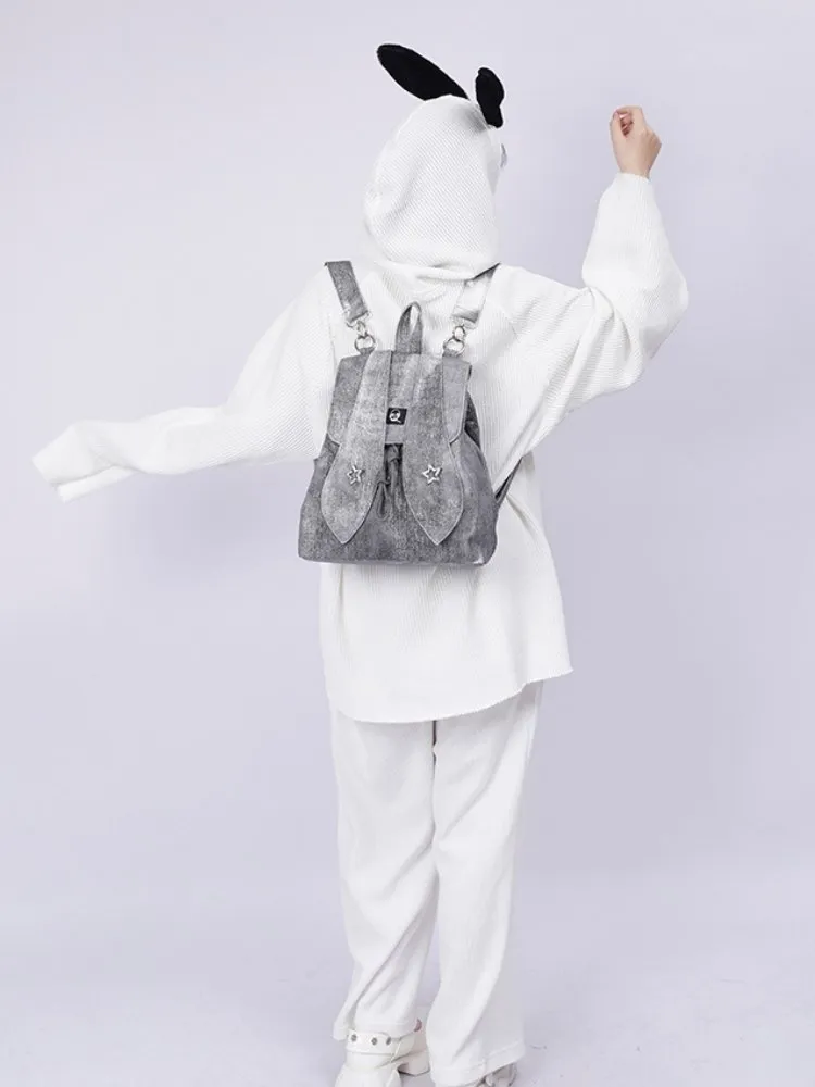 Rabbit design denim backpack【s0000001035】