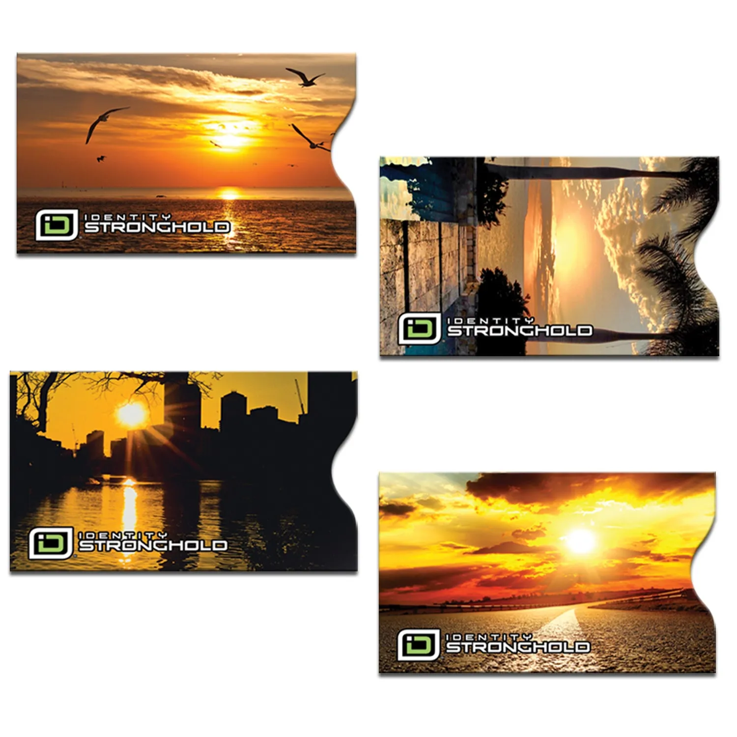 RFID Blocking Sunsets Credit Card Sleeves - 16 Pack