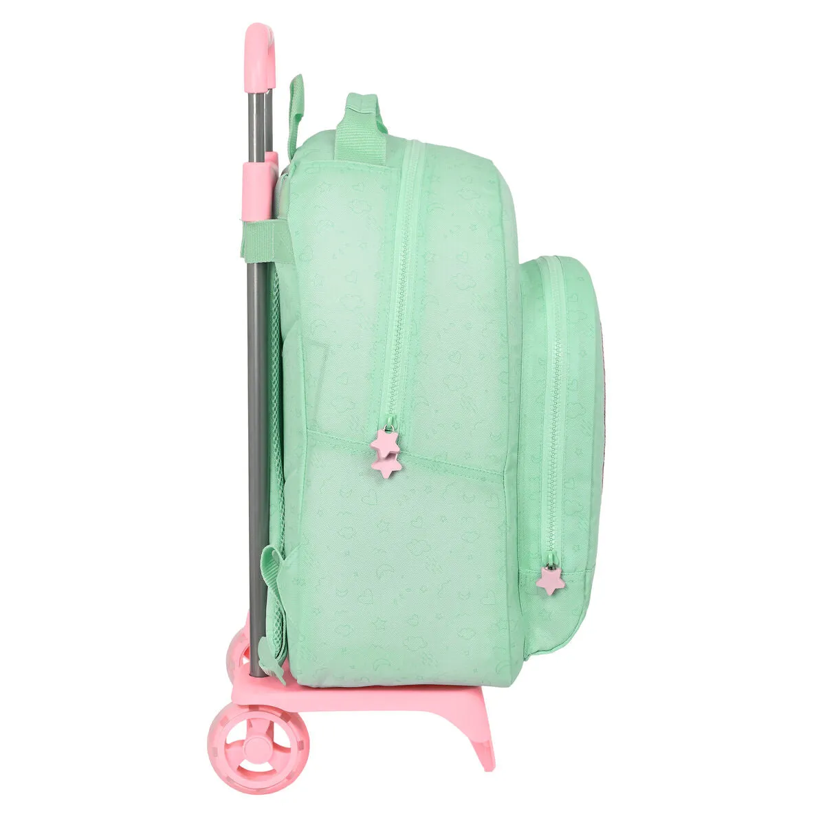 School Rucksack with Wheels BlackFit8 Moon Green 32 x 42 x 15 cm