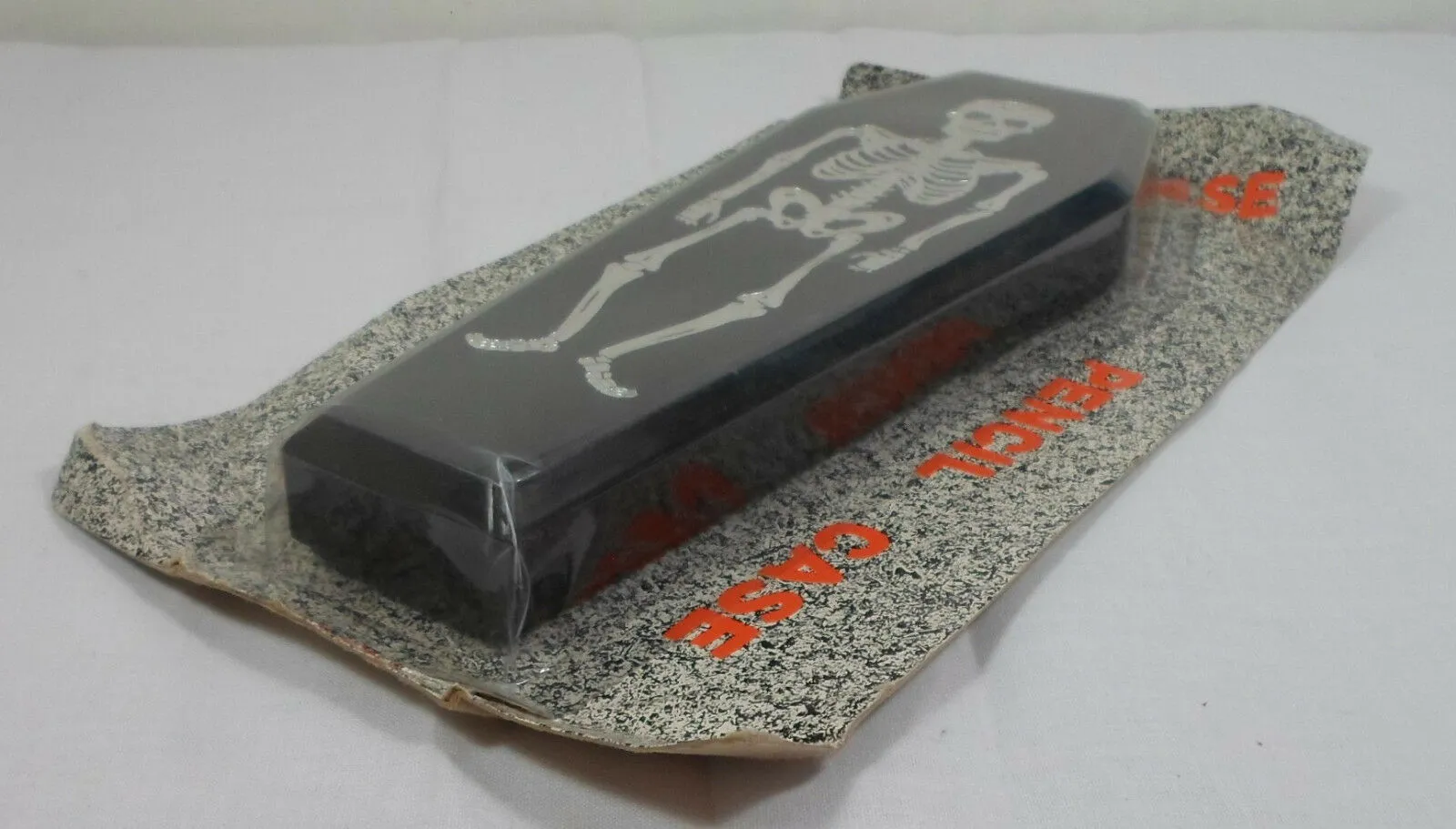 Skeleton Coffin Pencil Case Box Vintage Stationary 80's Retro Taiwan