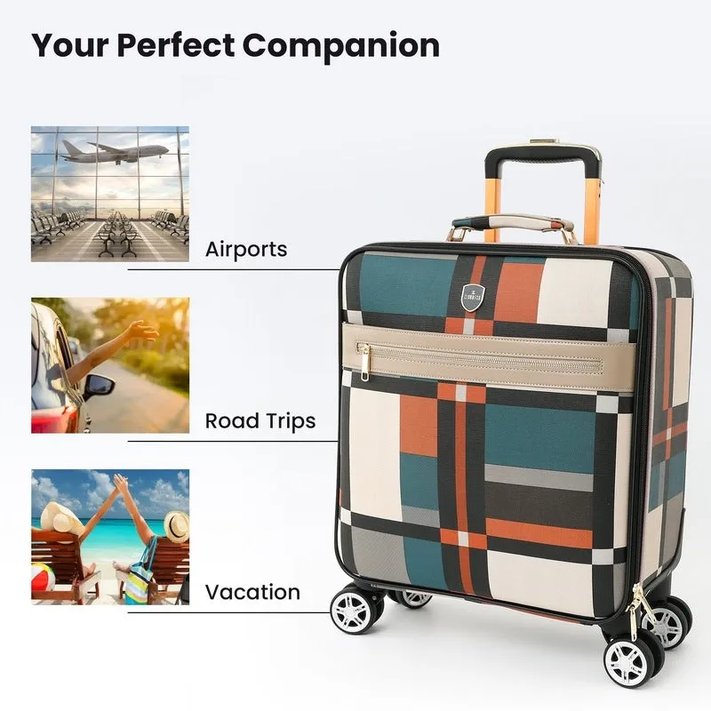 Small Cabin Trolley Bag with Mute Wheels | TSA Lock | 30L | Multicolor