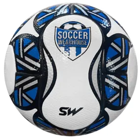 Soccer Wearhouse Match Quality Soccer Ball (White/ Royal Blue)