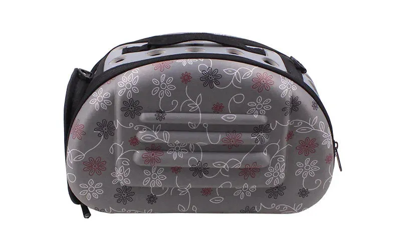 Solid Travel Pet Carrier With Paw Engraving