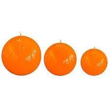 Sphere Ball Orange Candle