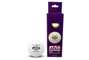 Stag Supreme 40  3 Star White 3-pack Table Tennis Ball