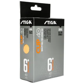 Stiga Cup 40  6-pack (Orange) Table Tennis Ball