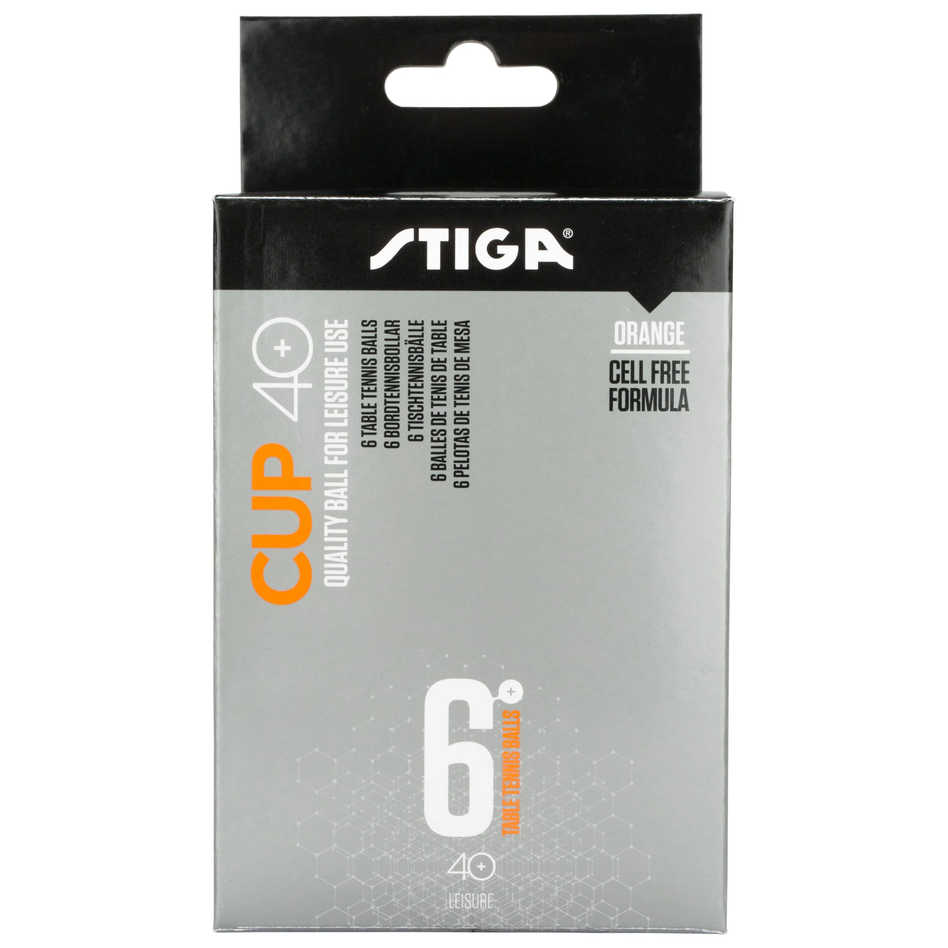 Stiga Cup 40  6-pack (Orange) Table Tennis Ball