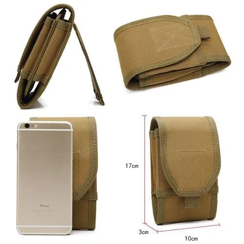 Stylish Multifunctional Outdoor Waist Bag Phone Camera Protective Case Card Pocket Wallet(Black)