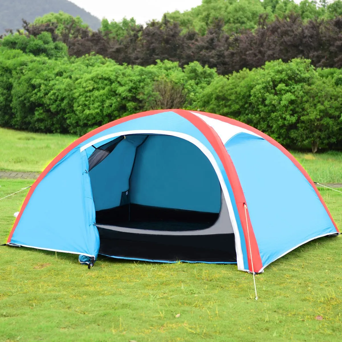 Tangkula Inflatable Tent, Camping Tent for Family, Instant Set Up in Minutes