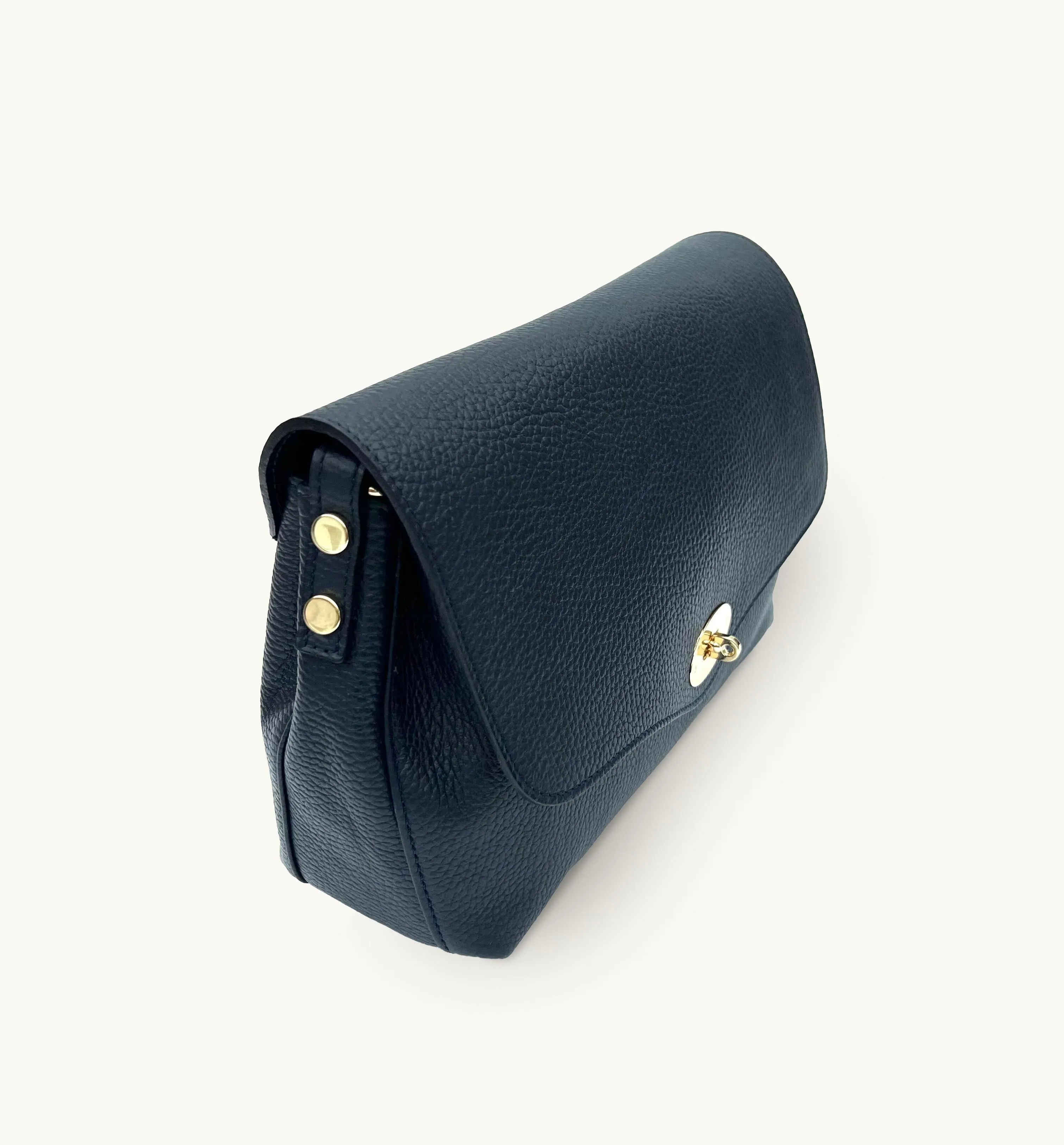 The Maddie Maxi Navy Leather Bag