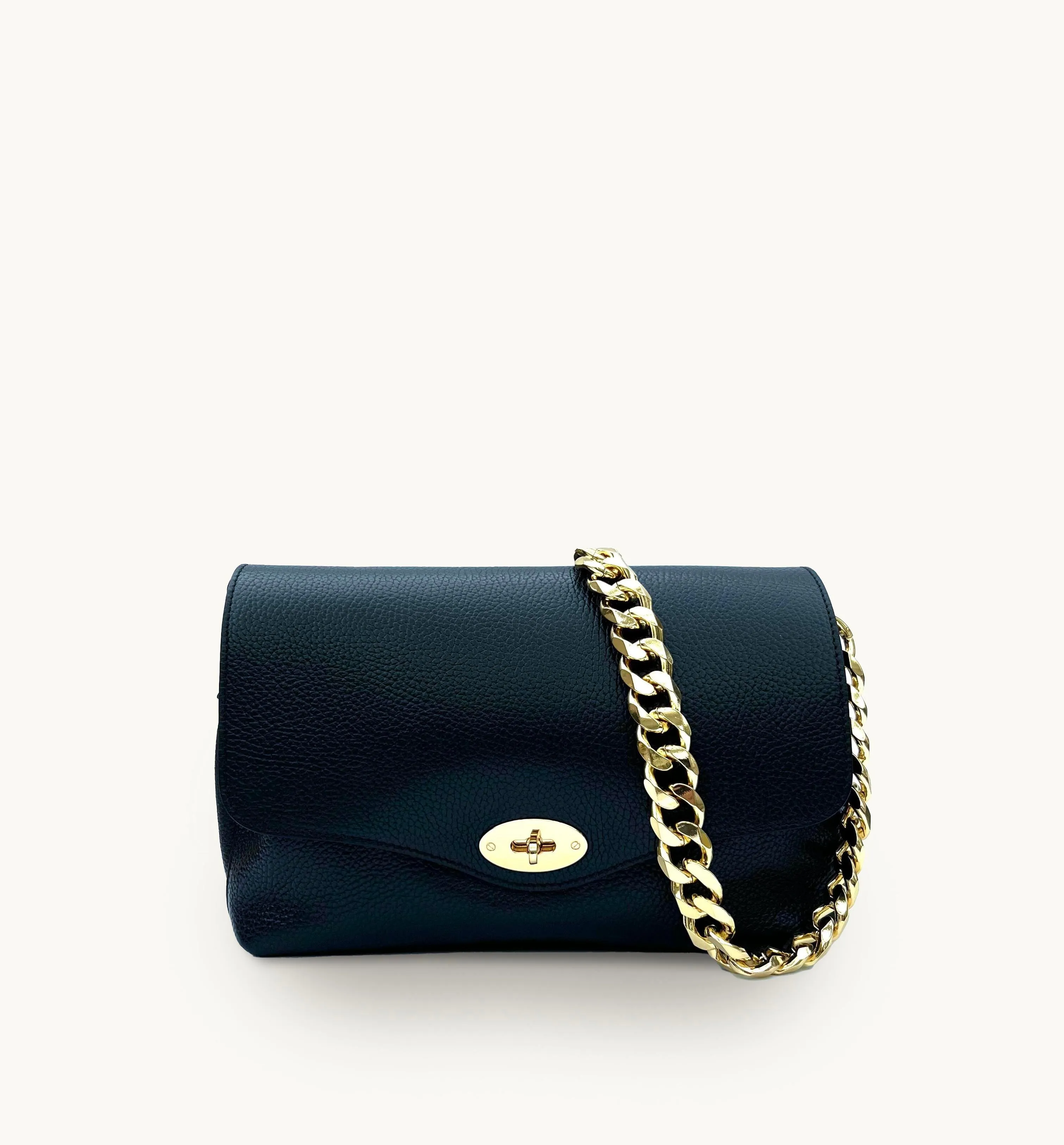 The Maddie Maxi Navy Leather Bag