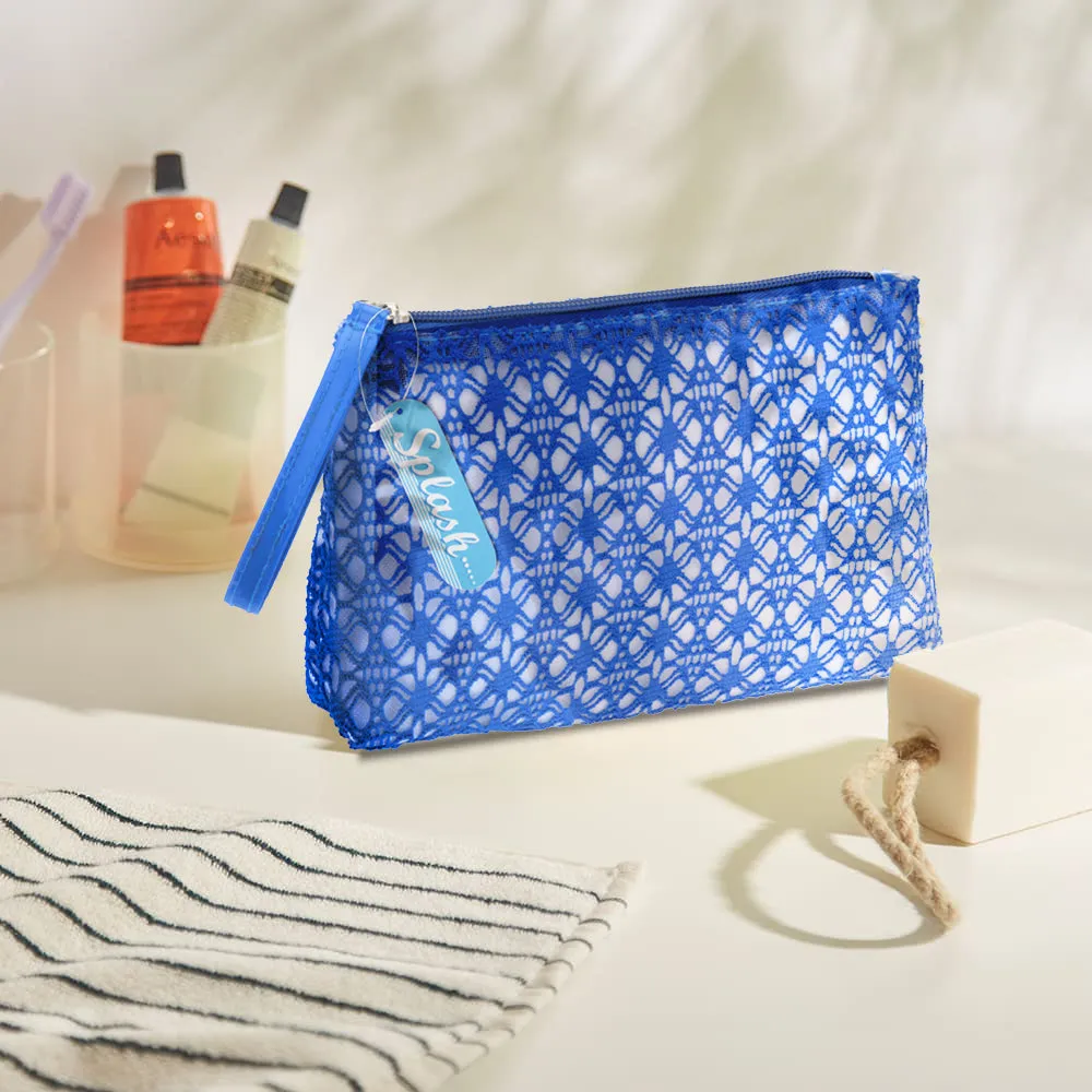 Toiletry Bag for Women - Cotton with Net