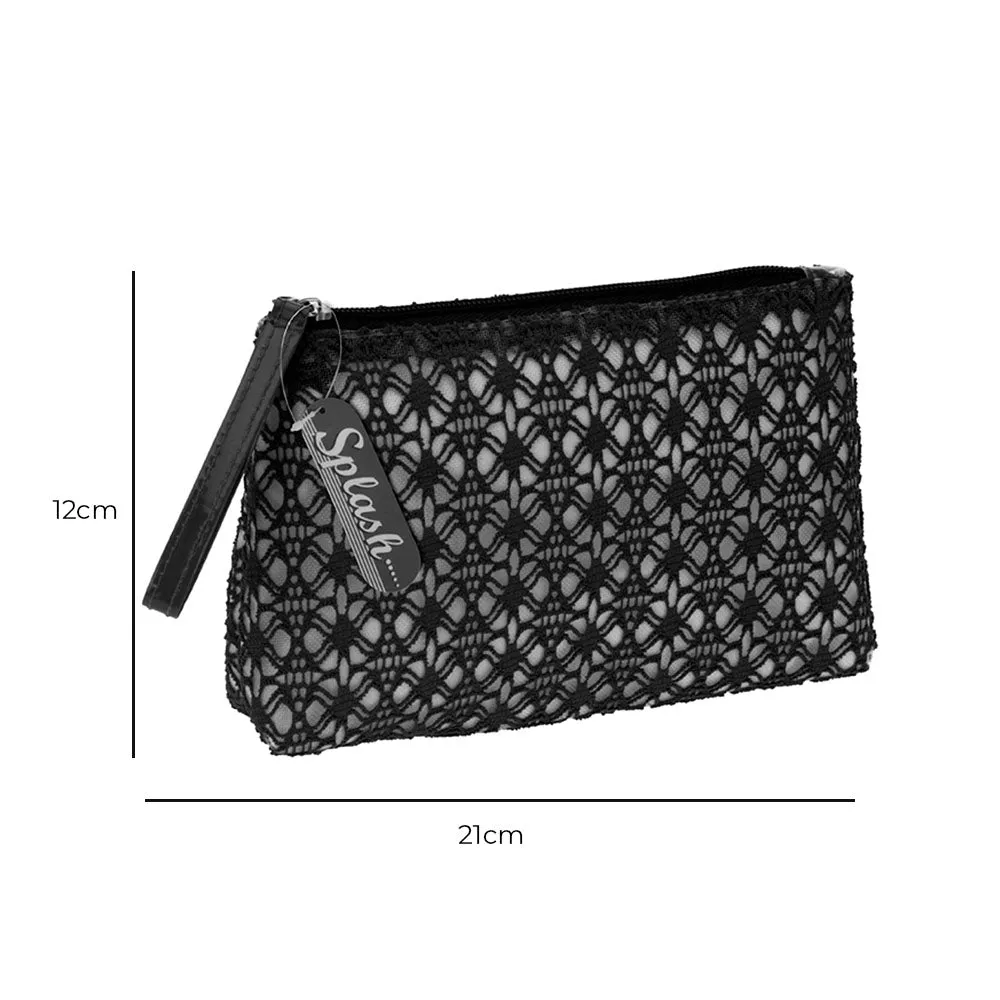 Toiletry Bag for Women - Cotton with Net