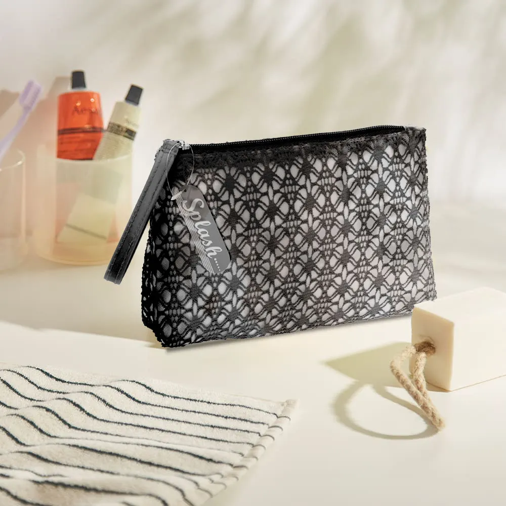 Toiletry Bag for Women - Cotton with Net