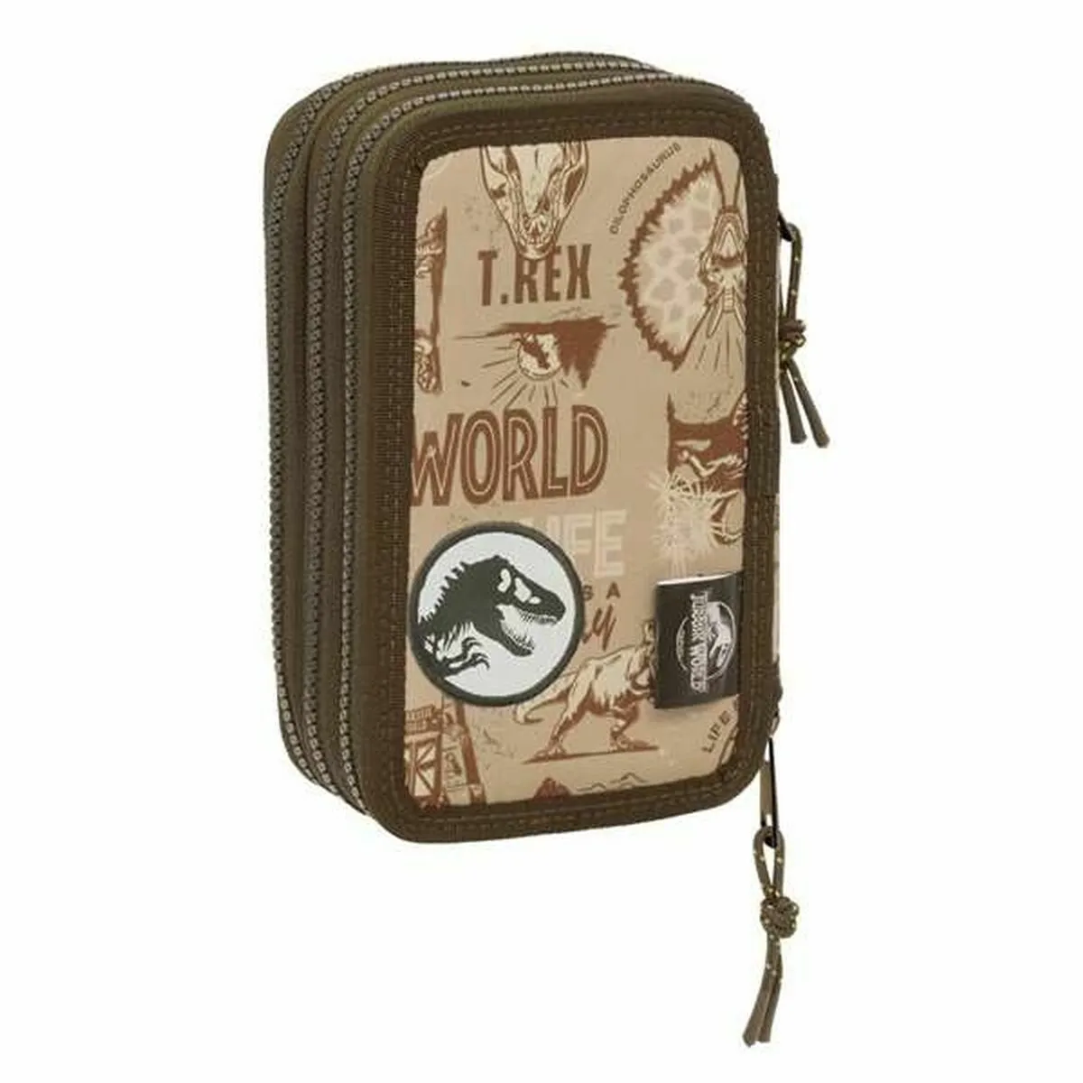 Triple Pencil Case Jurassic World 12,5 x 19,5 x 5,5 cm 37 Pieces