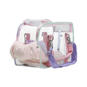 Twinkle Sugar Clear Portable Space Capsule Pet Carrier Bag See Through for Cats and Small Pets Transparent Cage Alternative with Pastel Finishes