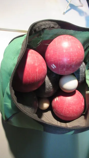 Used Sportcraft Bocce Balls Set of 10 - Includes Bag