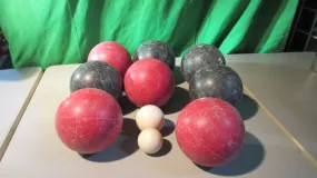 Used Sportcraft Bocce Balls Set of 10 - Includes Bag