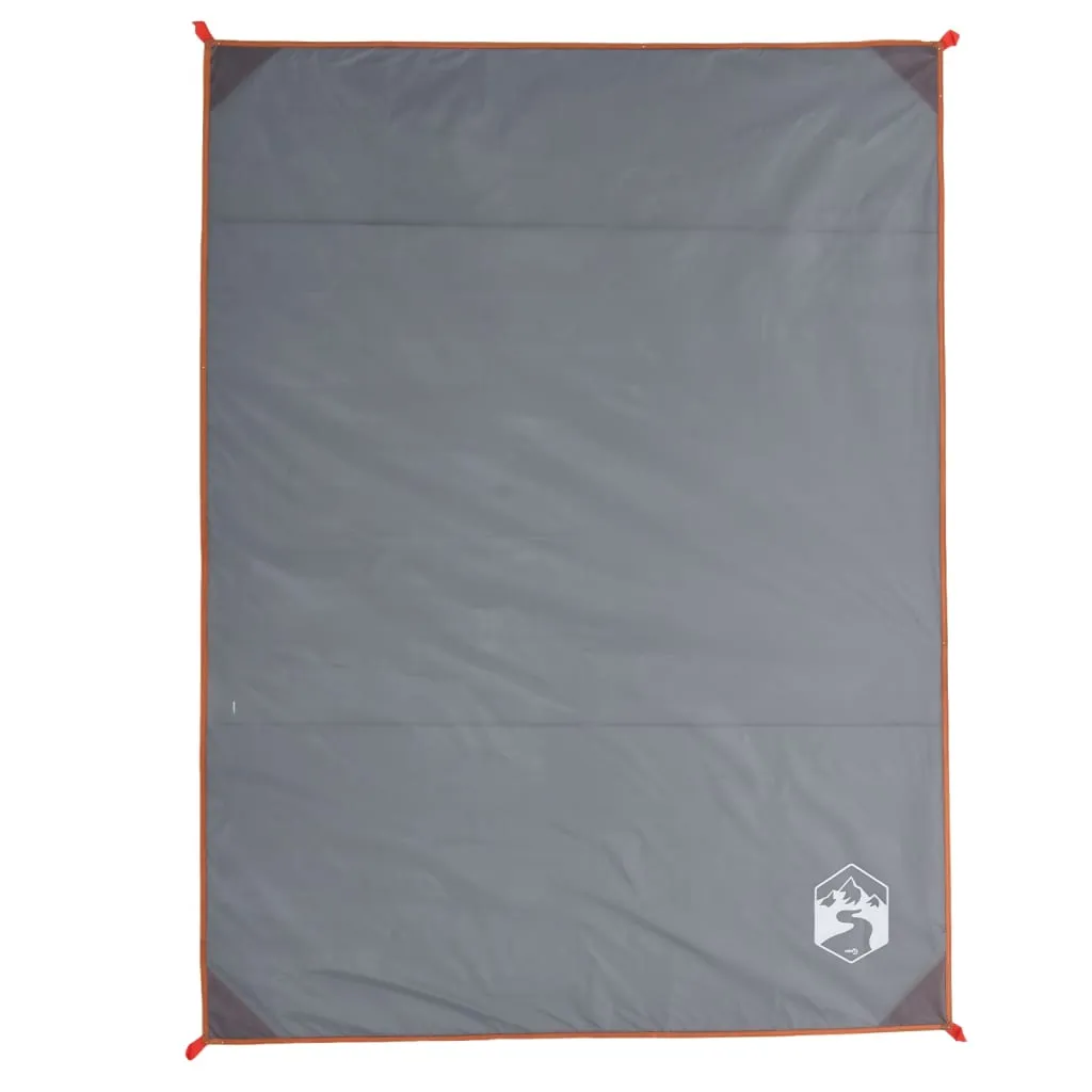 vidaXL Picnic Blanket with Pegs Grey and Orange 205x155 cm