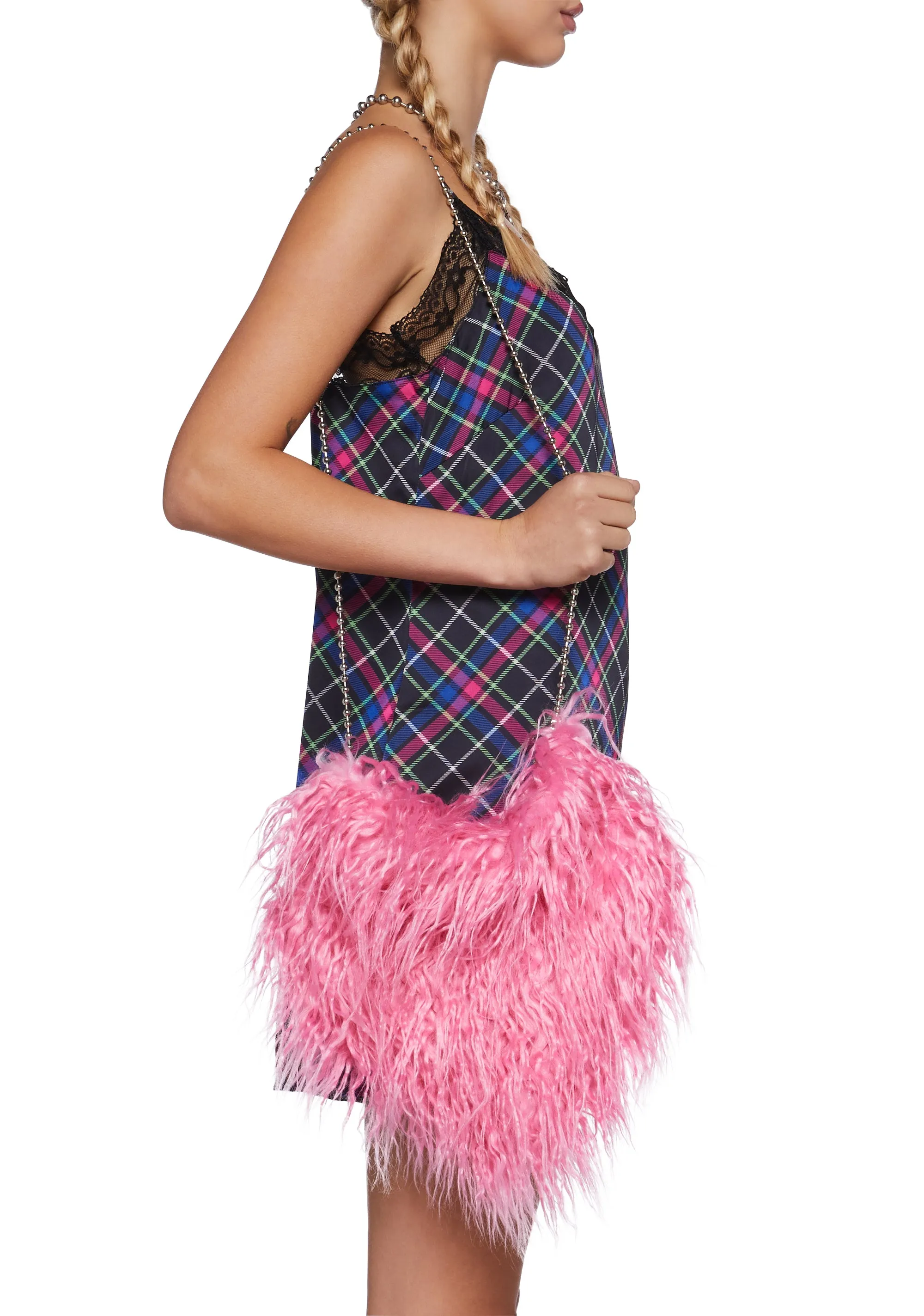 Warms My Heart Faux Fur Shoulder Bag